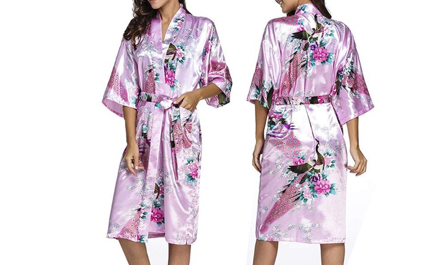 Image 4: Kimono Style Dressing Gown