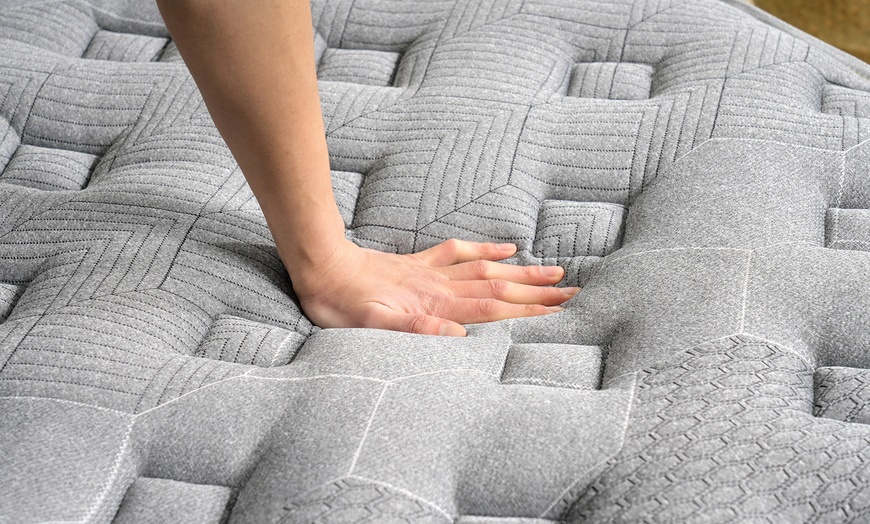 Image 7: Gude Night 25Cm Thick Grey Colour Hybrid Pocket Sprung Foam Mattress