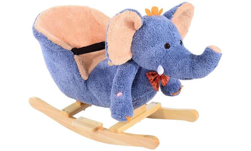 Image 5: HomCom Kid's Rocking Plush Toy