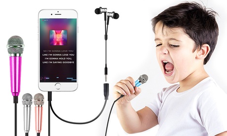 Mini-microphone Karaoké pour téléphones, tablettes et ordinateurs