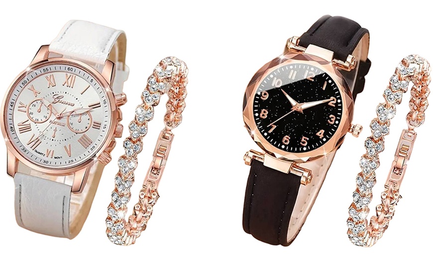 Image 1: Women's Watch and Bracelet Set