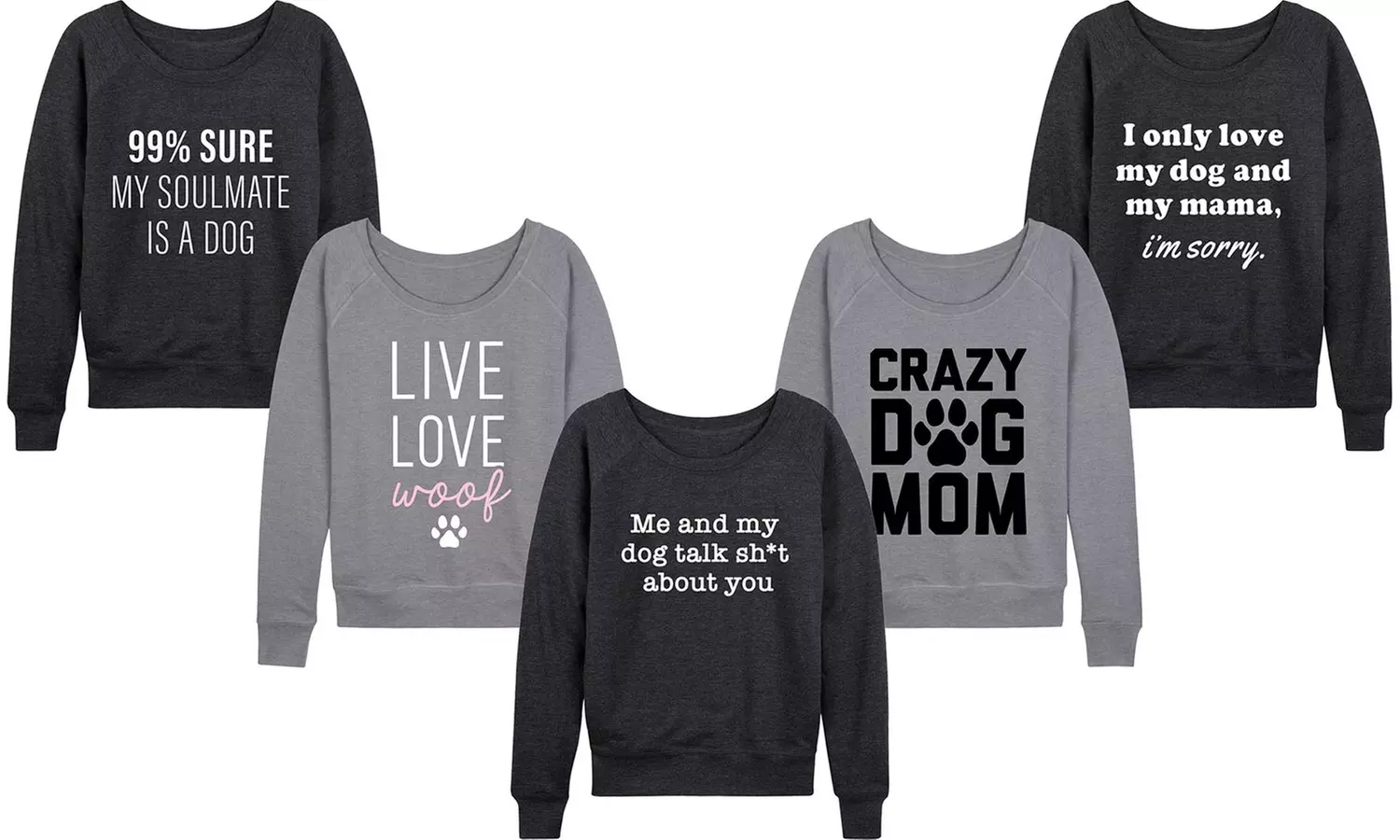 Women's Dog Mom Slouchy Top. Plus Sizes Available - Primary Image