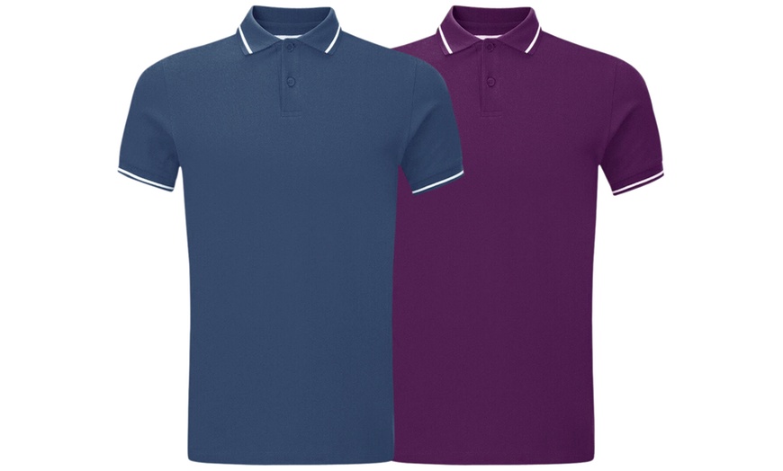 Image 10: Two Men's Collared Polo T-Shirts