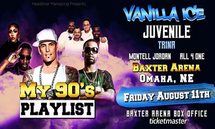 My 90's Playlist W/ Vanilla Ice, Juvenile, Trina, Montell Jordan, & All 4 One on August 11 at 7 p.m. - Primary Image