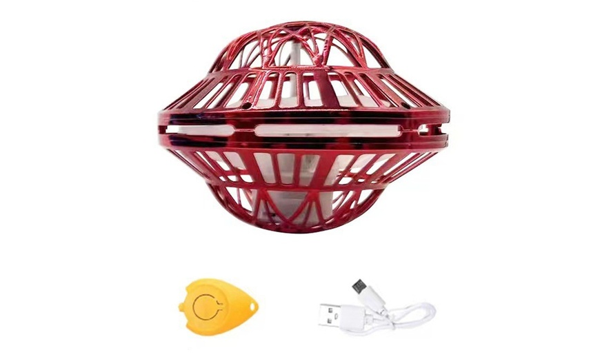 Image 3: Flying Saucer UFO Spinner Hover Ball Toy