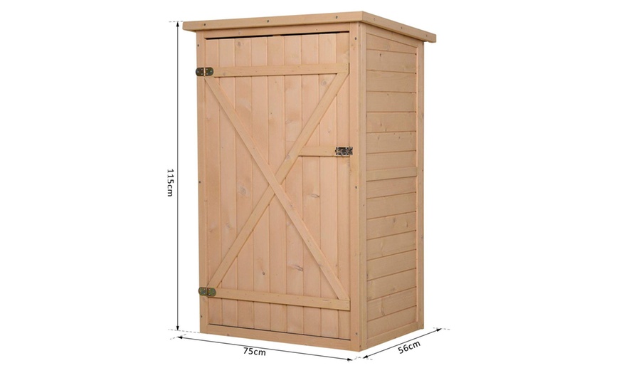 Image 5: Fir Wood Garden Storage Shed