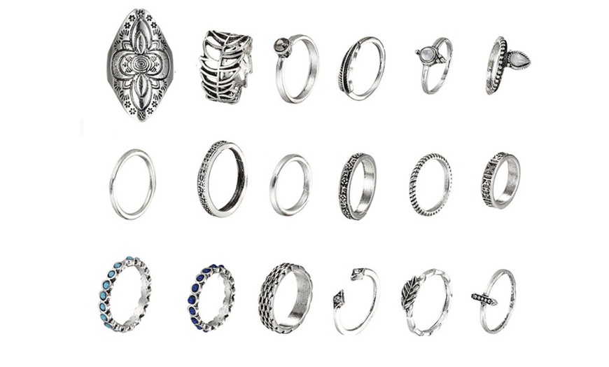 Image 3: Bohemian Rings Set