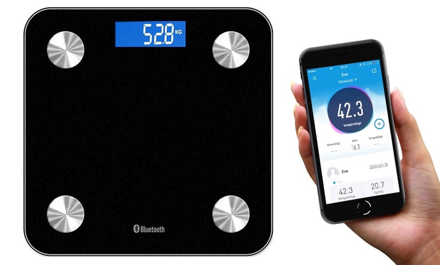 Image 1: Bluetooth Body Fat Scale