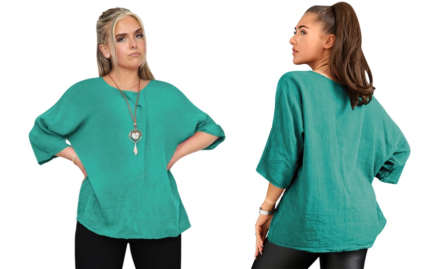 Image 2: Love My Fashions Women's Plain Necklace Tunic Top