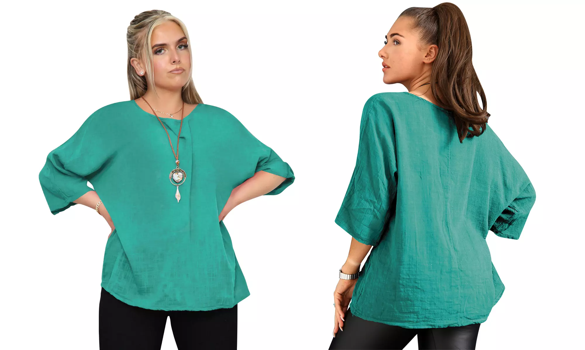 Love My Fashions Women's Plain Necklace Tunic Top