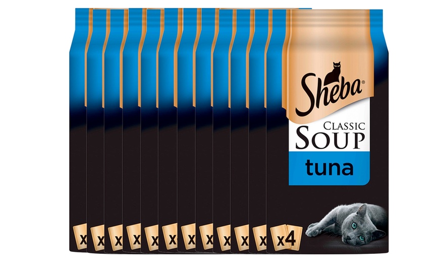 Image 6: 48 or 96 Sheba Classic Soup Wet Cat Food Pouches 40g