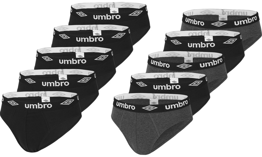 Image 1: Lot de 5 slips Umbro en coton pour homme