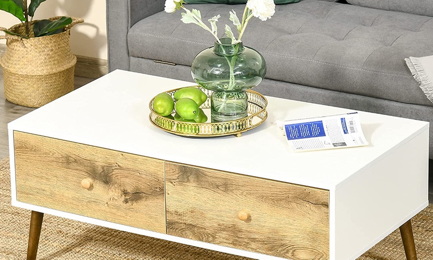 Image 75: HomCom Coffee Table