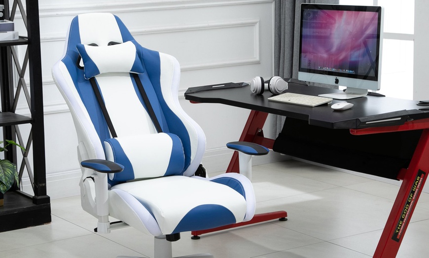 Image 4: HomCom Gaming Chair