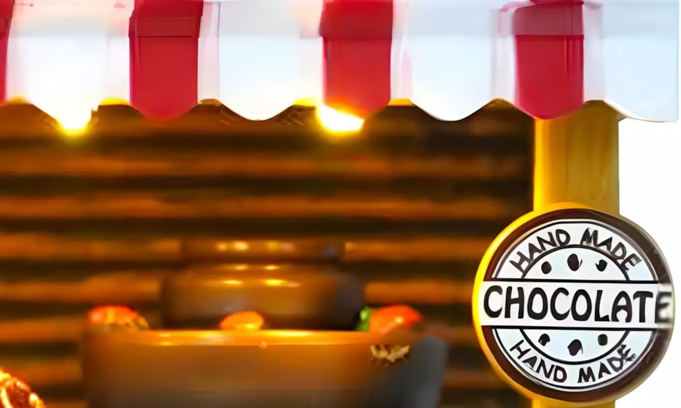 Weihnachtliche Szene mit Musik und Beleuchtung