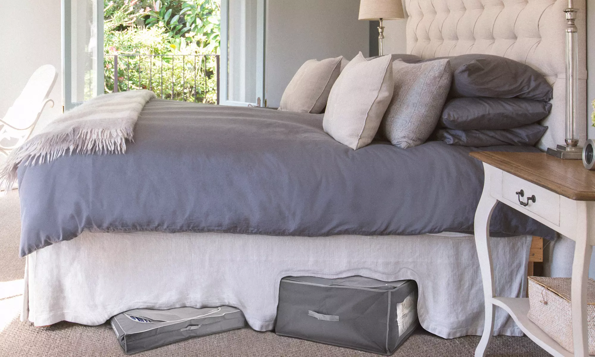 1,2 ou 3 sacs de rangement pour couettes, couvertures, vêtements ou chaussures - Primary Image