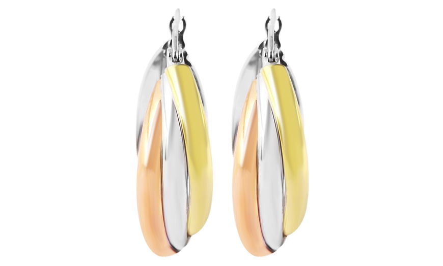 Image 10: Boucles d'oreilles en acier inoxydable