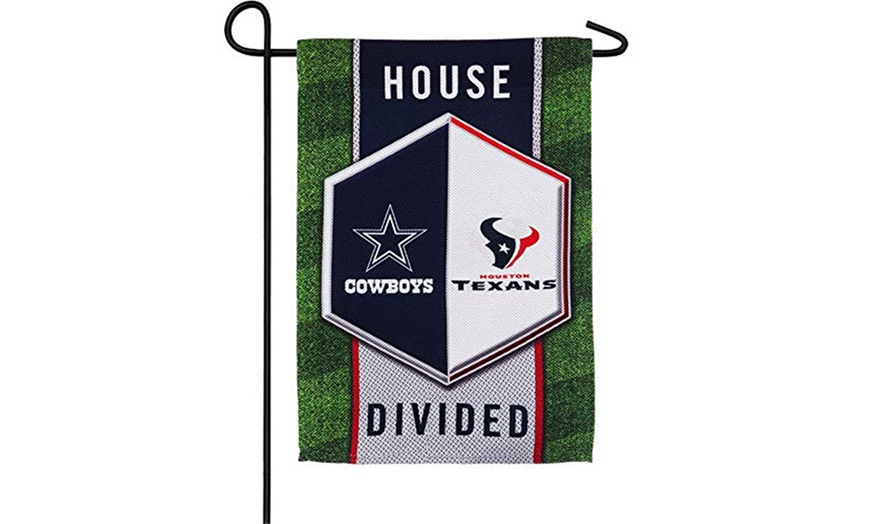 Team Sports America NFL House Divided Suede Garden Flags | Groupon