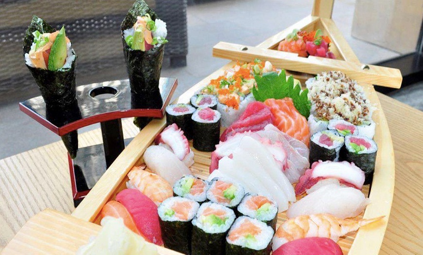 Image 1: Sushi Platter of 32, 44, or 60 pieces for up to Six people