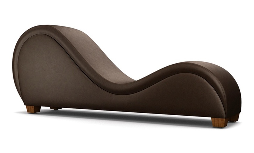 Image 4: Leather S-Shaped Sofa-Chair