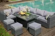 Yakoe Papaver Fully Assembled Six, Eight or Nine-Seater Rattan-Effect Sofa Sets with Optional Covers With Free Delivery - Image 2