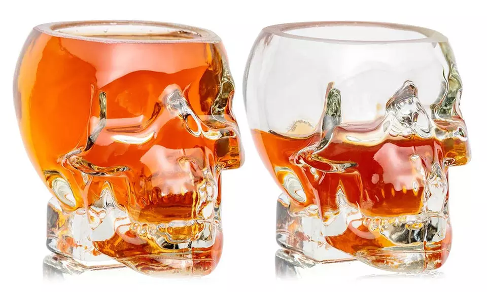 1 ou 2 Set de verres à liqueur "crâne" - Second Medium