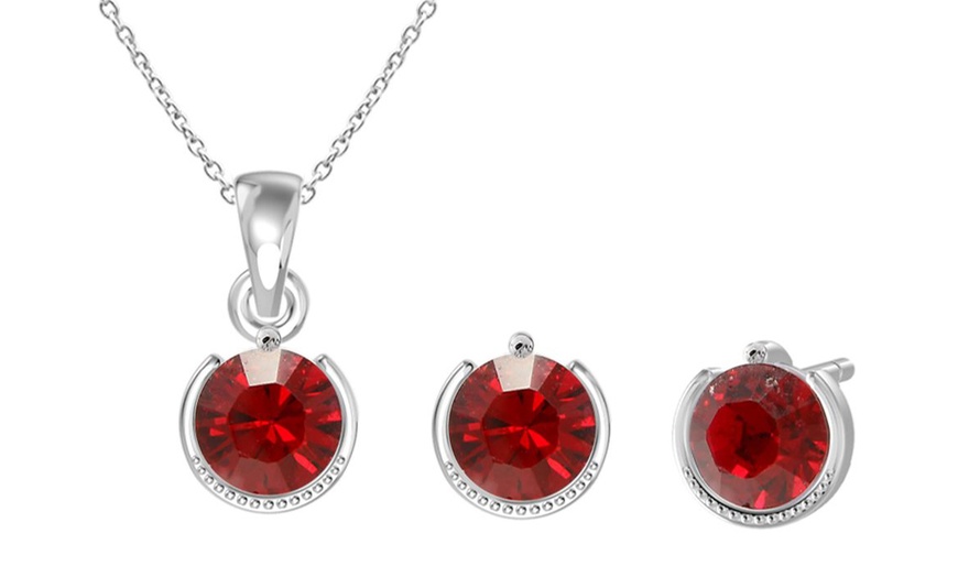 Image 44: Birthstone Set with Austrian Crystals