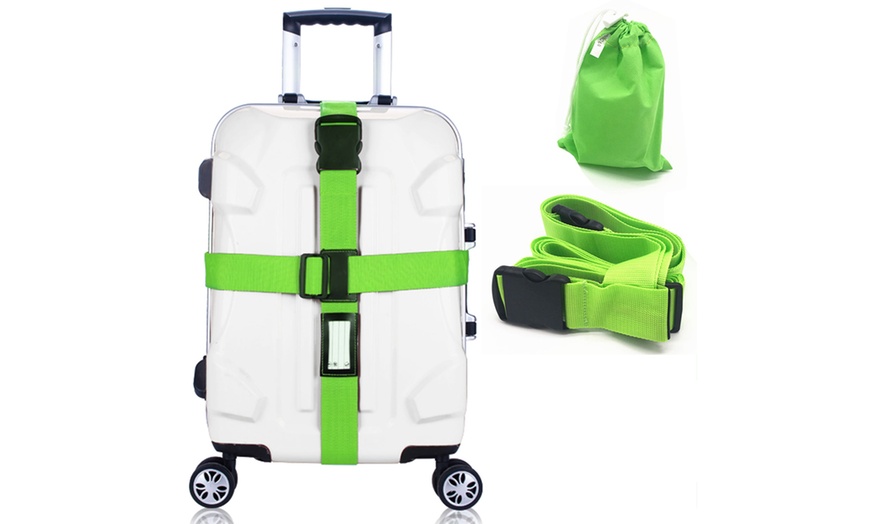 Image 2: Durable Suitcase Strap Luggage Strap Cross belt for Luggage Suitcase