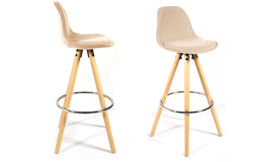 Image 5: Barcelona Retro-Style Bar Stool Two-Piece Set