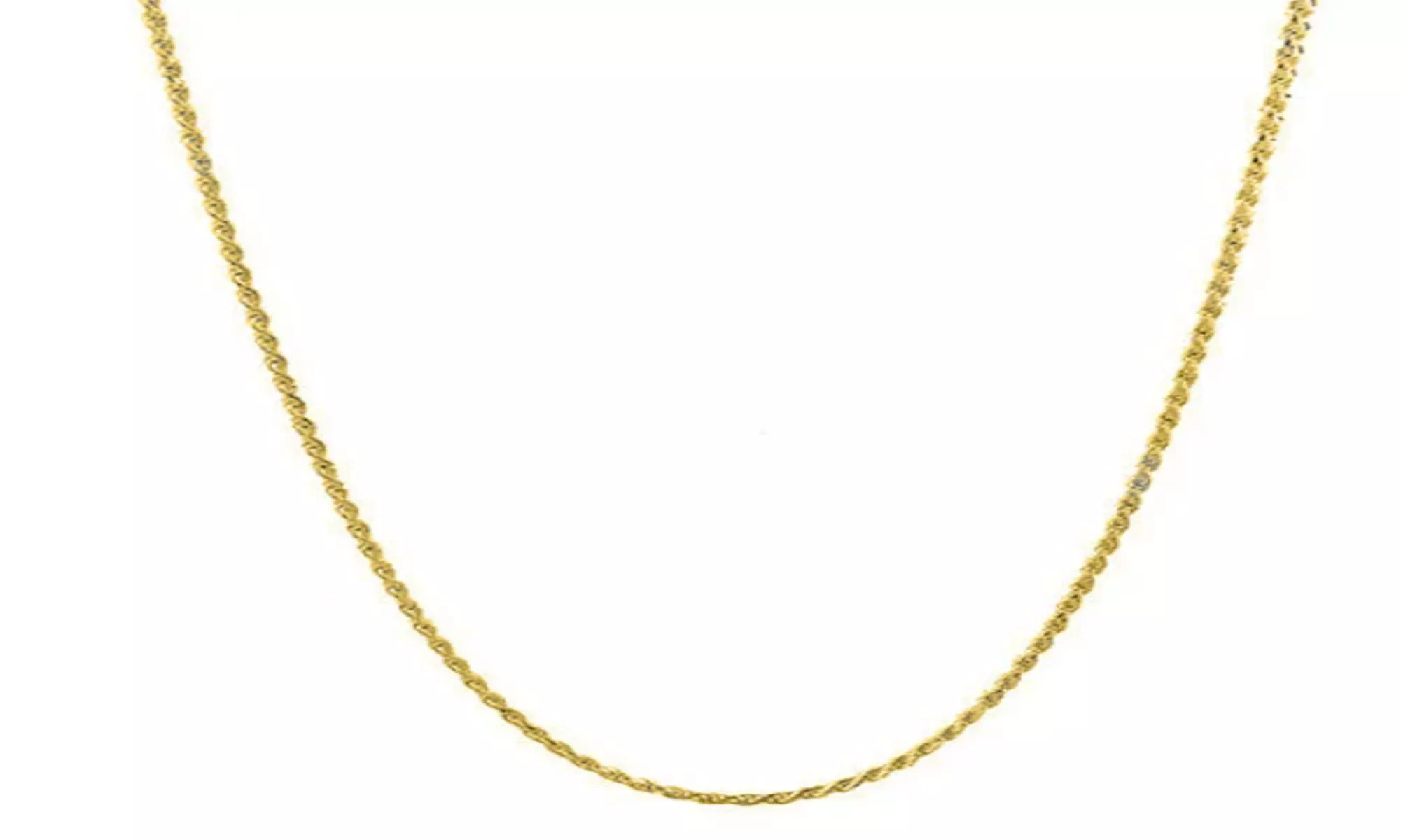 925 Sterling Silver Rope Chain Necklace – 3 Colors, 6 Sizes