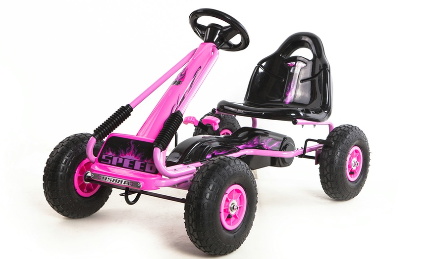 Image 26: Kids' Manual Go Kart with Lights