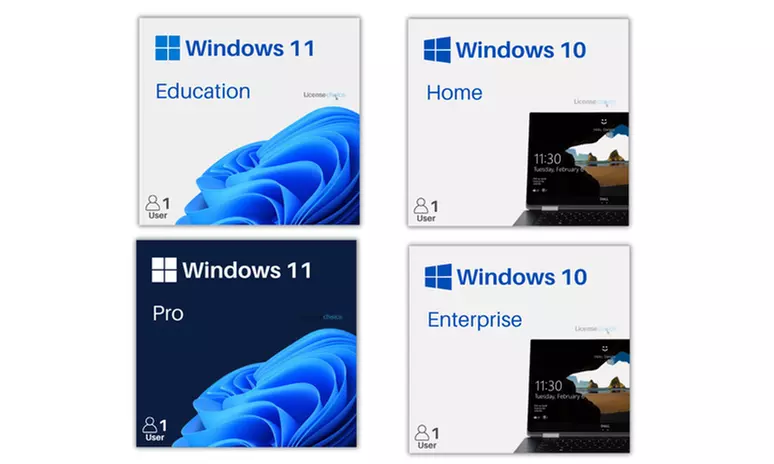 MS Windows 10 & 11 Keys: Home, Pro, Enterprise & Education Licenses
