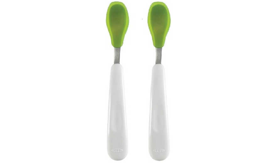 Image 3: OXO Tot Snack Cup or Spoons Silicone Feeding Tools