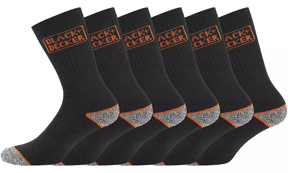 Lot de 6 paires de chaussettes de travail BLACK+DECKER