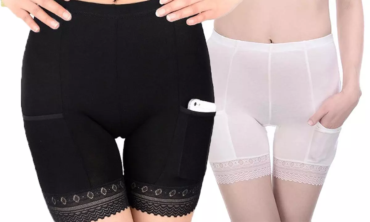 Lot de 2 panties anti-frottement avec poche - Primary Image