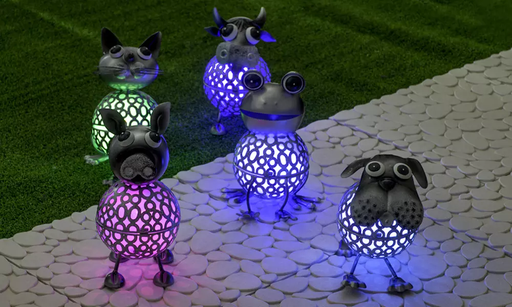 Lampes solaires en métal sous forme d'animaux - Primary Image