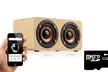Haut-parleur Bluetooth surround 3D en bois avec un subwoofer profond et mains libres avec carte microSD 32 Go en option - Second Medium