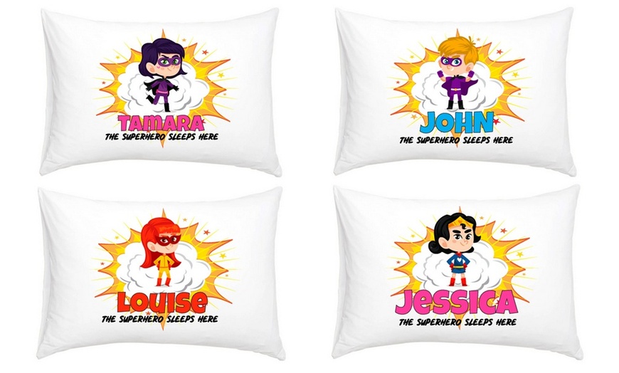 Image 3: Kids Personalised Superhero Pillowcase from DecoMatters