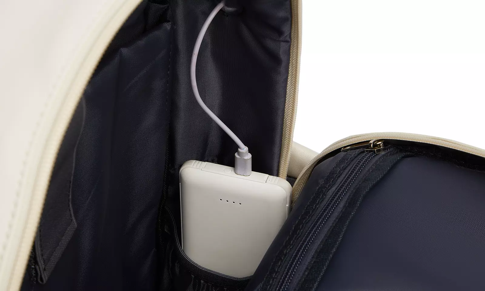 KONO wasserabweisender Rucksack mit Laptopfach und USB-Anschluss