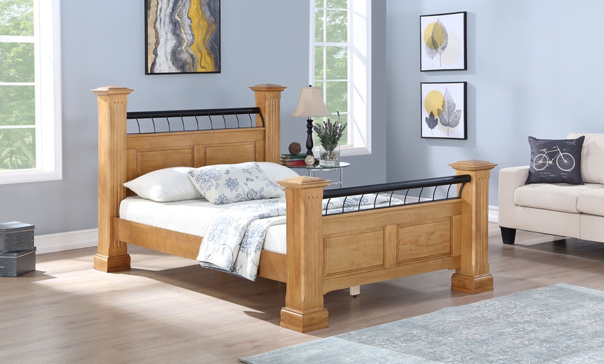 Image 7: Oakdale Solid Wooden Bed Frame