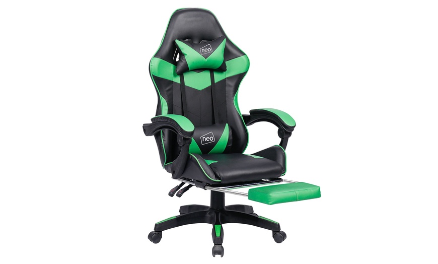 Image 5: Neo Reclining Gaming Chair with Optional Footrest