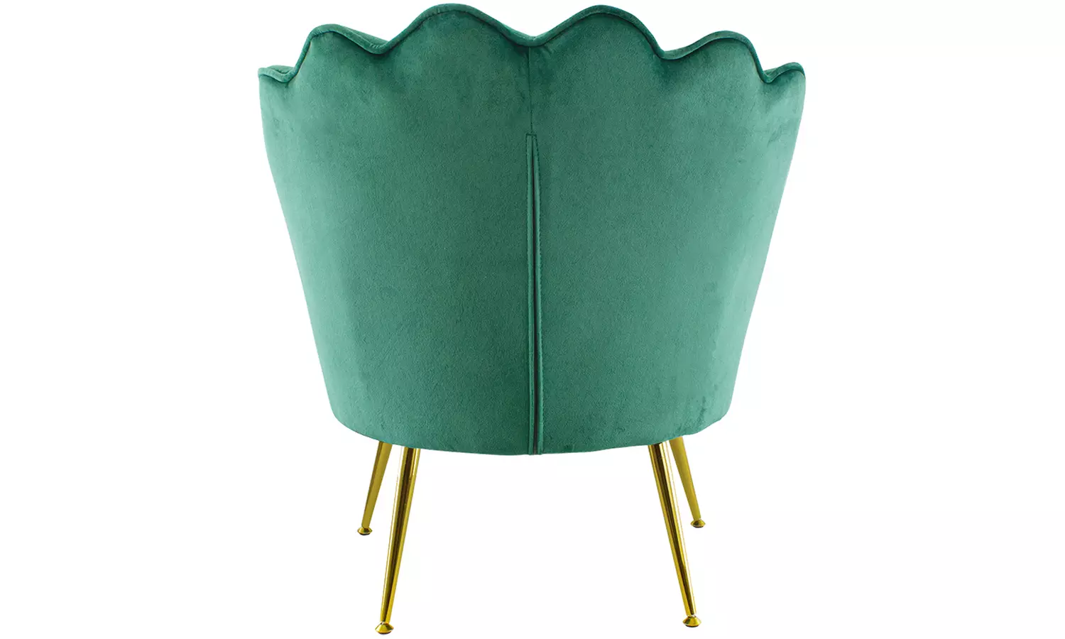 Poltrona con schienale a conchiglia