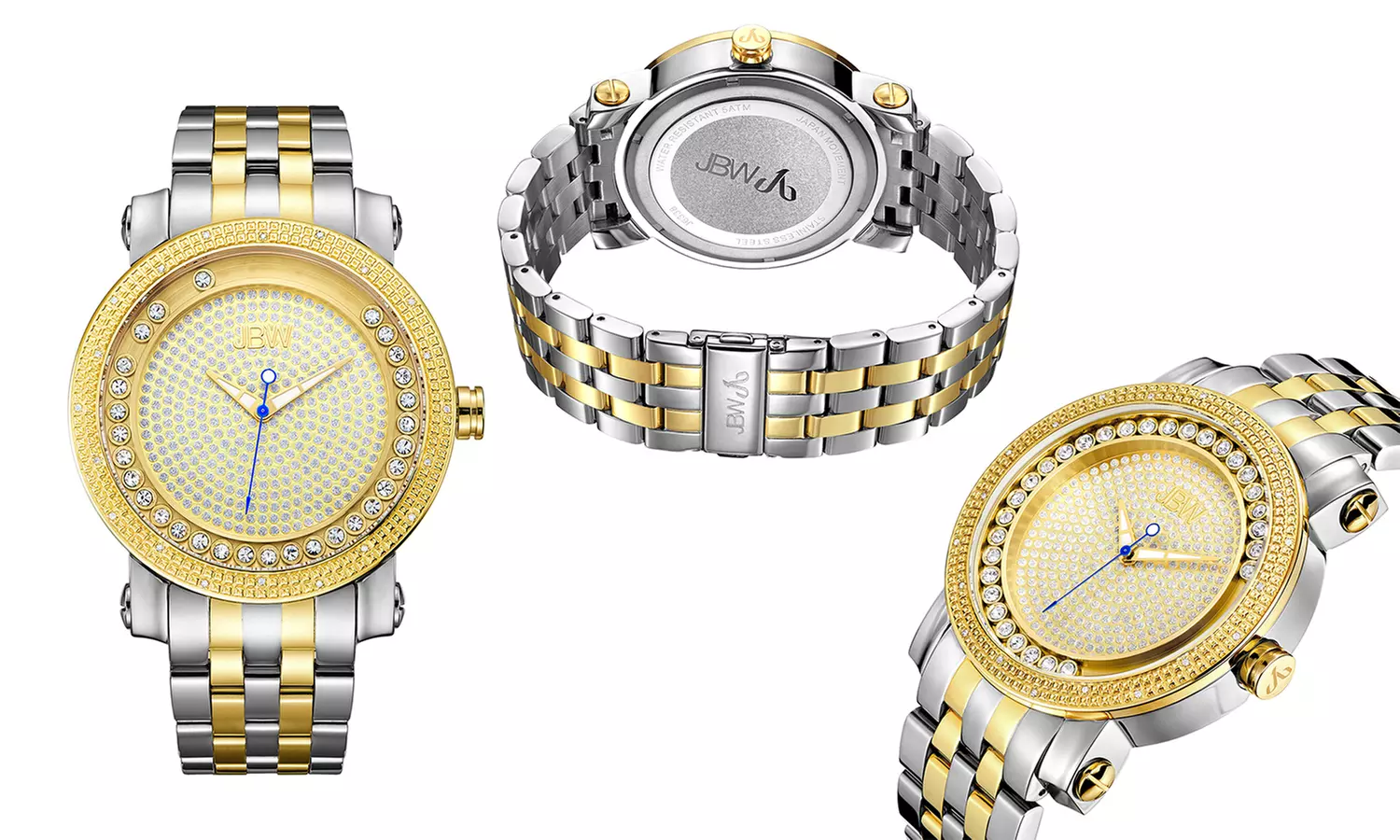 JBW Men's Hendrix Genuine Diamond Metal Watch - Second Medium