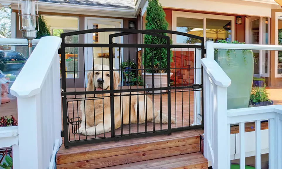 Carlson Weather-Resistant Outdoor Expandable Pet Gate - Primary Image