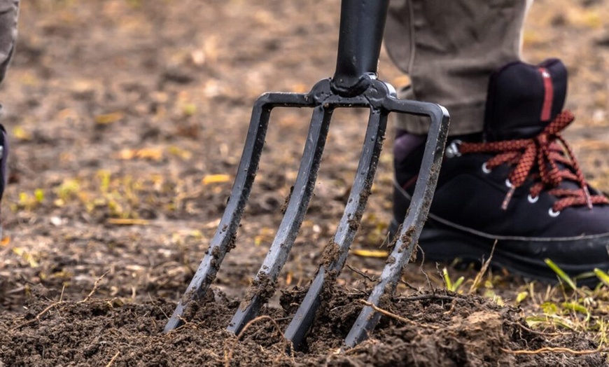 Image 4: Herramienta de jardín de acero templado y mango de fibra de Suan