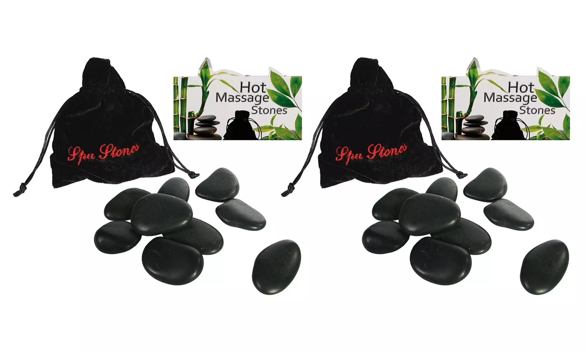 1 ou 2 lots de 9 pierres pour massage chaud - Second Medium