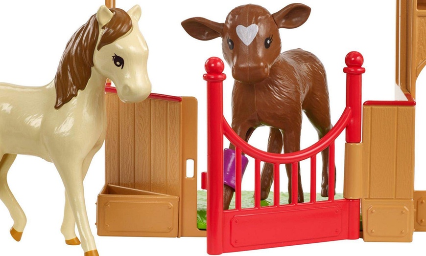 Image 2: Mattel Barbie with Animals Set