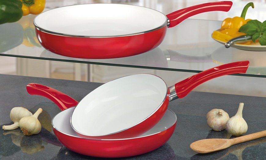 Image 3: Three-Piece Ceramic Pan Set