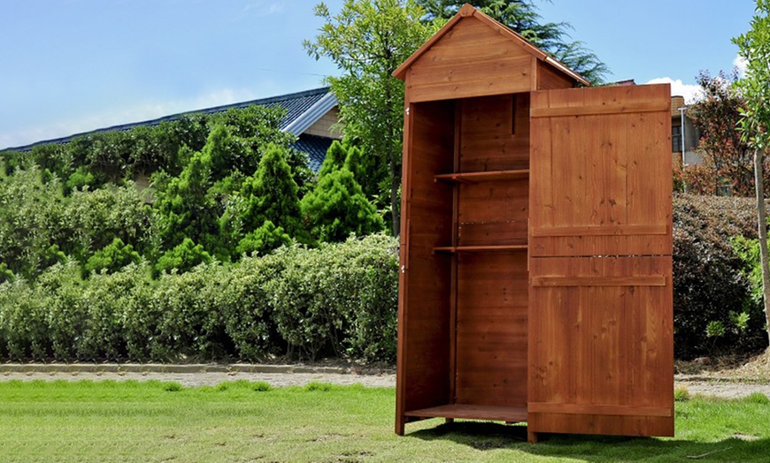 Image 1: Outsunny Garden Storage Shed