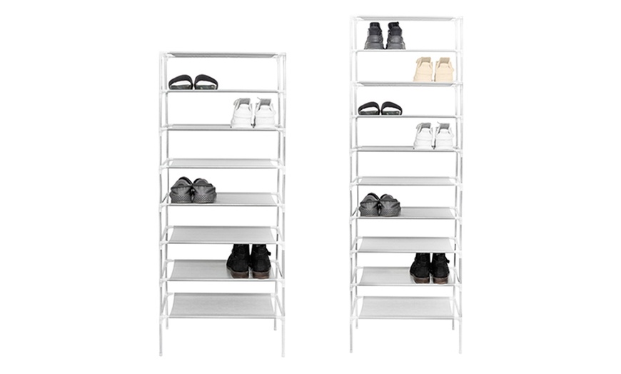 Image 1: One or Two Shoe Organiser Rack